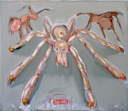 Zirneklis un skudras &amp;bull;&amp;nbsp;The Spider and the Ants, 2008, Oil on canvas, 120 x 140 cm