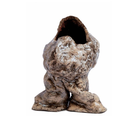 Akmens cilv&amp;iuml;ku ģimene 2 &amp;bull; Stone Man family 2, 2011, Raku Sculpture 27 x 20 x 18 cm &amp;nbsp;