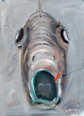 Zivs portrets &amp;bull;&amp;nbsp;Portrait of a Fish, 2008, Oil on canvas, 98 x 72 cm